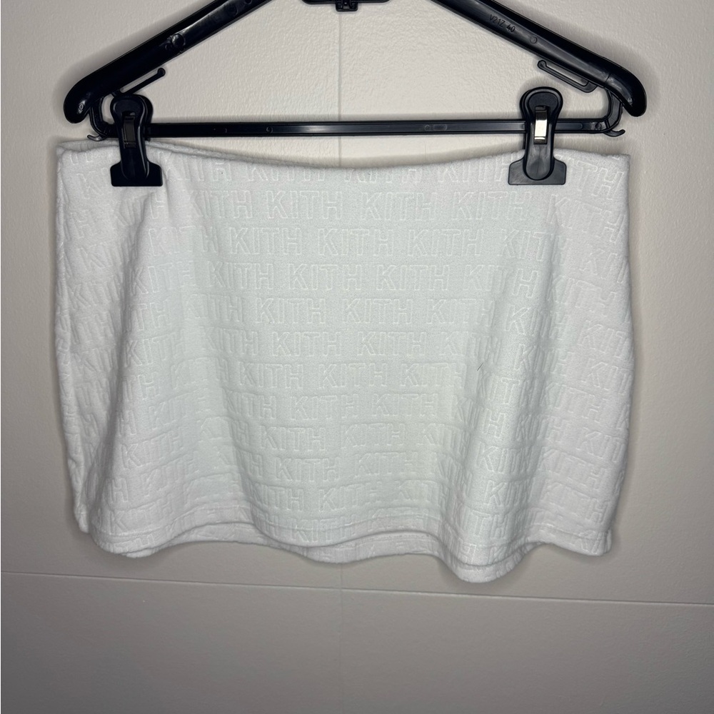 Kith White Mini Skirt terry cloth size L